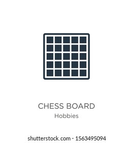 Chess board icon vector. Trendy flat chess board icon from hobbies collection isolated on white background. Vector illustration can be used for web and mobile graphic design, logo, eps10