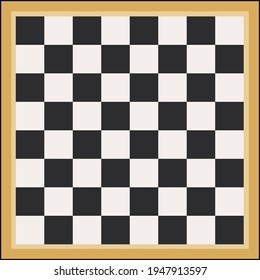 Chess board, illustration, vector on white background.