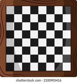 Chess board, illustration, vector on a white background.