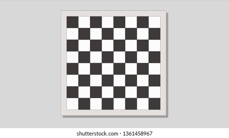chess board isolated on gray