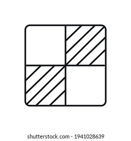 Chess board linear icon. Traditional intellectual board game thin line customizable illustration. Contour symbol. Vector isolated outline drawing. Editable stroke