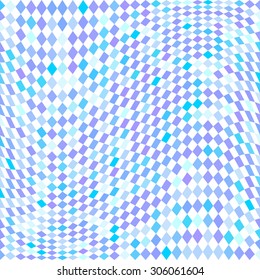 Chess board mosaic squares distortion vector  background