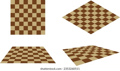 A chess board in multiple positions