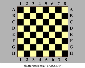 Chess board on grey background vector illustration