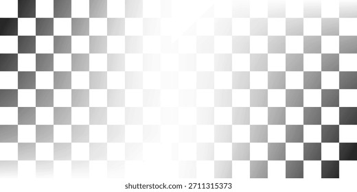 Chess board optical visual illusion, checkerboard banner template. Small black and white checker squares, vector abstract background. Vector ilustration, Eps10	
