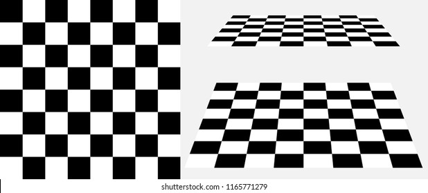 Chess board perspective vector 3d background , chessboards set