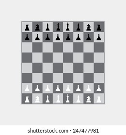 chess board with chess pieces