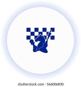 Chess board and pieces  icon. Vector design.