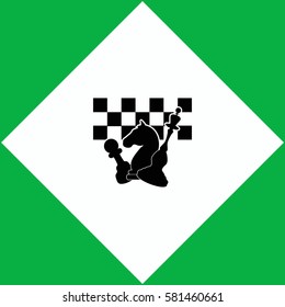 Chess board and pieces  icon Vector design.