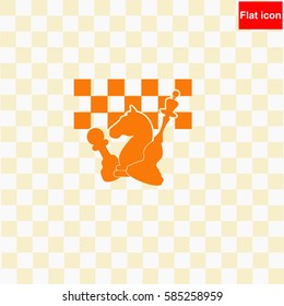 Chess board and pieces  icon Vector design.