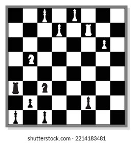 Chess board and pieces Vector