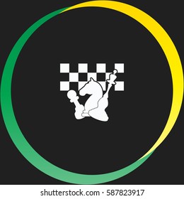 Chess board and pieces vector  icon