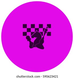 Chess board and pieces vector  icon