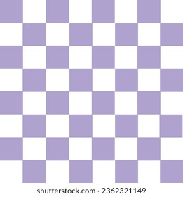 Chess board seamless pattern. Purple. Pastel Color. Art design checkered, checkerboard, chessboard, planes. Abstract concept graphic element
