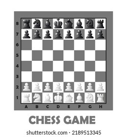 Chess board and set chess figures for 2D game UI