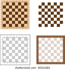 Chess Board Set Vector Illustration.