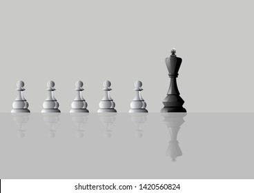 The chess board is suitable for leadership and successful strategy concepts