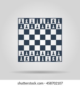 Chess board. Vector concept illustration for design