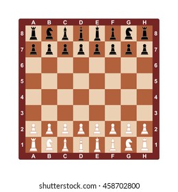 Chess board. Vector concept illustration for design