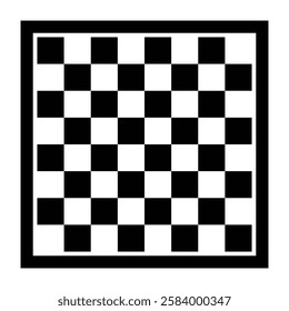 Chess board vector. Empty chess board isolated on white background. Checkerboard with empty squares top view for chess strategic game. Vector illustration.