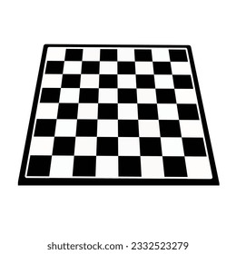 Chess board vector icon. Black and white board game. Vector illustration.