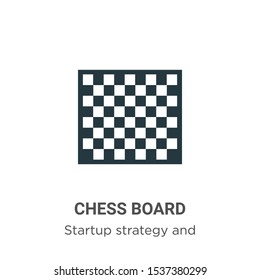 Chess board vector icon on white background. Flat vector chess board icon symbol sign from modern startup strategy and success collection for mobile concept and web apps design.