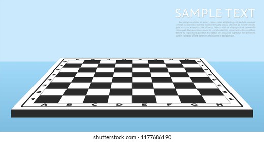 Chess board,  vector illustration.