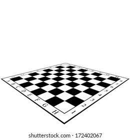 Chess Board. Vector illustration.