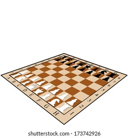 Chess Board. Vector illustration.