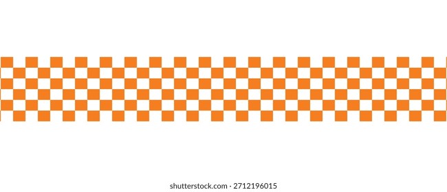 Chess board with very small squares background. white orange checkered colors. Repeating texture, illustration, repeating checkered background