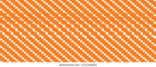 Chess board with very small squares background. white orange checkered colors. Repeating texture, illustration, repeating checkered background