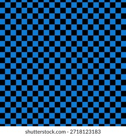 Tablero de ajedrez con fondo de cuadrados muy Pequeños. Colores a cuadros azules y negros. Repitiendo textura, ilustración, repitiendo fondo a cuadros
