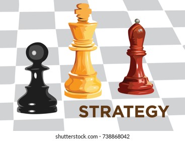 chess board winning strategy black pawn checkmate white king 