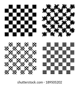 Chess boards with different patterns