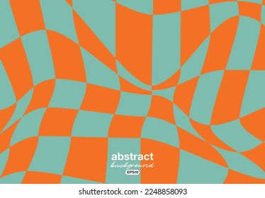 chess bord pattern wave and curvy groovy modern art 1960-1970 style technology theme background for advertisement banner,brochure,website landingpage, notebook cover vector eps.