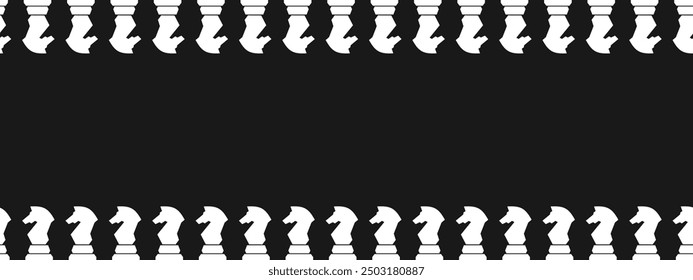 Chess border frame design vector illustration.