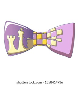 Chess bow tie icon. Cartoon of chess bow tie vector icon for web design isolated on white background