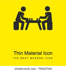 Chess bright yellow material minimal icon or logo design
