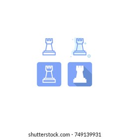 chess Business icon blue icon set design. on white background. vector illustration. logo. web. Symbols