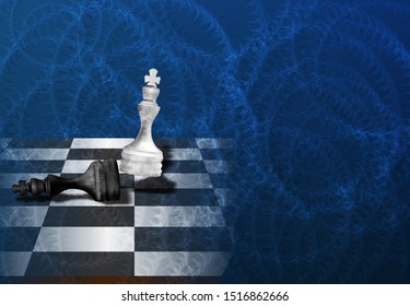 chess. Business rivals concept. Vector Illustration