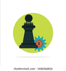 Chess, Business, Strategy, Success Abstract Circle Background Flat color Icon