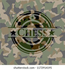 Chess camouflaged emblem