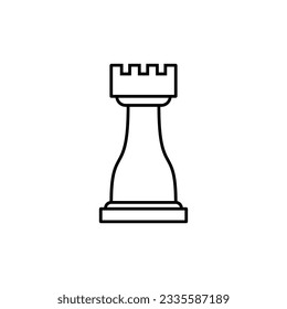 Icono del castillo de ajedrez. Símbolo de estrategia, táctica