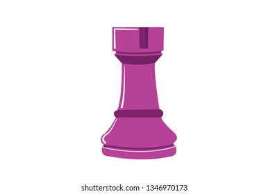 Chess castle logo template vector illustration