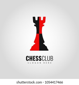 Chess Castle. Vector sign castle of chess.  