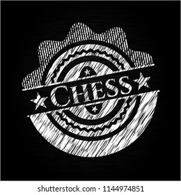 Chess chalkboard emblem