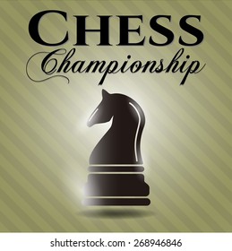 Chess championship invitation, poster or card