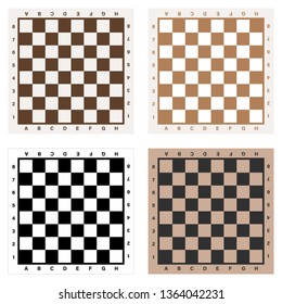 Chess or checkmate board for print. Vector illustration