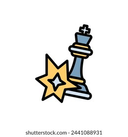 Chess Checkmate Icon Vector Illustration