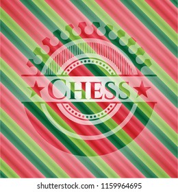 Chess christmas style badge..